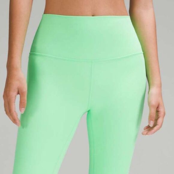 Lululemon Align High-Rise Crop 23" in Pistachio Lime Green Double Lined - Size 4 - Picture 6 of 10